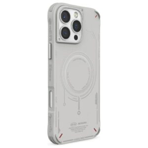 Skinarma dėklas Mecha Apple iPhone 16 Pro 6.3" Magnetic Charging light pilkos spalvos - Image 1