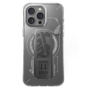 Skinarma dėklas Helio Apple iPhone 16 Pro 6.3" Magnetic Charging + Grip Stand titanium - Image 2