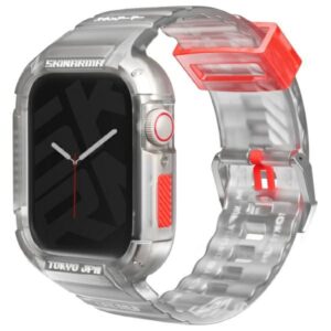 Skinarma Band+Dėklas Saido 2in1 Apple Watch 45/44mm clear - Image 1
