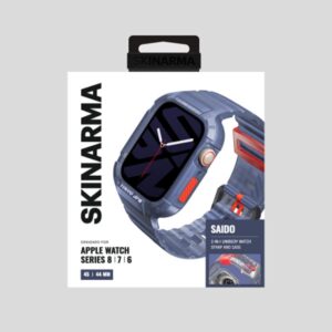 Skinarma Band+Dėklas Saido 2in1 Apple Watch 45/44mm dark blue - Image 4