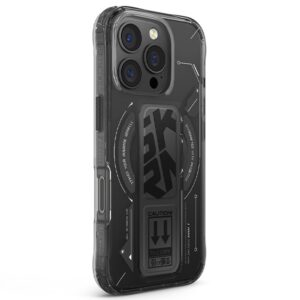 Skinarma dėklas Helio Apple iPhone 16 Pro 6.3" Magnetic Charging + Grip Stand juodos spalvos - Image 4