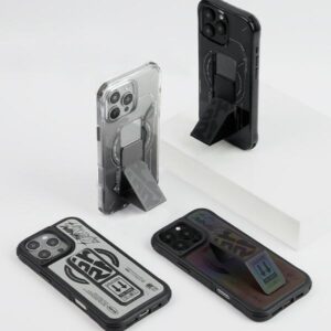 Skinarma dėklas Helio Apple iPhone 16 Pro 6.3" Magnetic Charging + Grip Stand juodos spalvos - Image 9