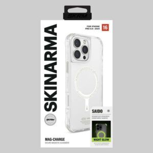 Skinarma dėklas Saido Apple iPhone 16 Pro Max 6.9" Magnetic Charging green (niteglow) - Image 6
