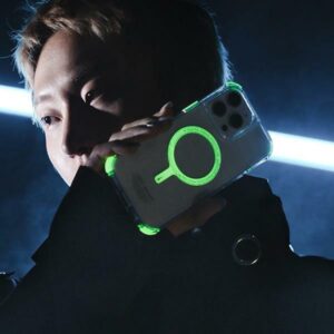Skinarma dėklas Saido Apple iPhone 16 Pro Max 6.9" Magnetic Charging green (niteglow) - Image 8