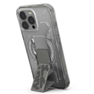 Skinarma dėklas Helio Apple iPhone 16 Pro Max 6.9" Magnetic Charging + Grip Stand titanium - Image 1