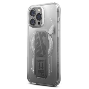 Skinarma dėklas Helio Apple iPhone 16 Pro Max 6.9" Magnetic Charging + Grip Stand titanium - Image 3