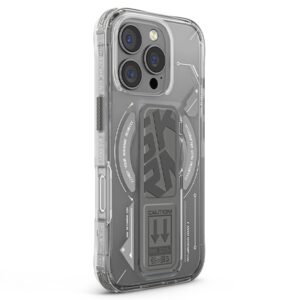 Skinarma dėklas Helio Apple iPhone 16 Pro Max 6.9" Magnetic Charging + Grip Stand titanium - Image 4