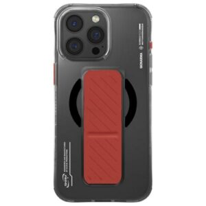 Skinarma dėklas Axon Apple iPhone 16 Pro 6.3" Magnetic Charging + Grip Stand juodos spalvos - Image 1
