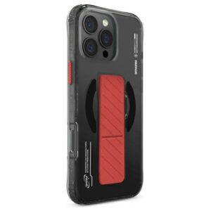 Skinarma dėklas Axon Apple iPhone 16 Pro 6.3" Magnetic Charging + Grip Stand juodos spalvos - Image 2