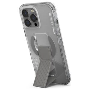Skinarma dėklas Axon Apple iPhone 16 Pro 6.3" Magnetic Charging + Grip Stand titanium - Image 3
