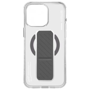 Skinarma dėklas Axon Apple iPhone 16 Pro 6.3" Magnetic Charging + Grip Stand titanium - Image 4
