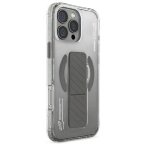 Skinarma dėklas Axon Apple iPhone 16 Pro 6.3" Magnetic Charging + Grip Stand titanium - Image 2