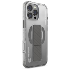 Skinarma dėklas Axon Apple iPhone 16 Pro Max 6.9" Magnetic Charging + Grip Stand titanium - Image 2