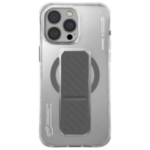 Skinarma dėklas Axon Apple iPhone 16 Pro Max 6.9" Magnetic Charging + Grip Stand titanium - Image 1