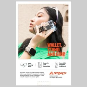 Wallet Skinarma Mirage Spunk Magnetic Grip Stand blue - Image 5