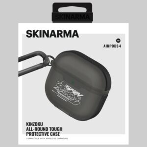 Dėklas Skinarma Kinzoku skirtas AirPods 4 juodos spalvos - Image 5