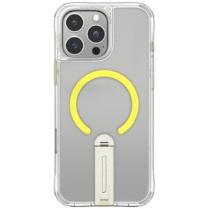 Dėklas Skinarma Helix Apple iPhone 16 Pro Magnetic Charging 360 Rotating Stand skaidrus