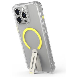 Dėklas Skinarma Helix Apple iPhone 16 Pro Magnetic Charging 360 Rotating Stand skaidrus - Image 2