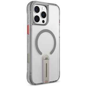 Dėklas Skinarma Helix Apple iPhone 16 Pro Magnetic Charging 360 Rotating Stand titanium - Image 5