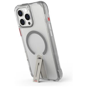 Dėklas Skinarma Helix Apple iPhone 16 Pro Max Magnetic Charging 360 Rotating Stand titanium - Image 2