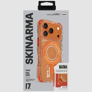 Skinarma Magma Dėklas Apple iPhone 17 Pro Magnetic Charging Orange - Image 2