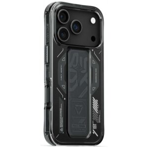 Skinarma Helio Dėklas Apple iPhone 17 Pro Magnetic Charging + Grip Stand Graphite