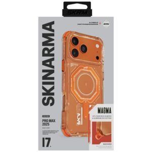 Skinarma Magma Dėklas Apple iPhone 17 Pro Max Magnetic Charging Orange - Image 5