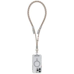 Universal phone lanyard kabelis 2in1 Skinarma Dyno Ve USB-C/USB-C beige