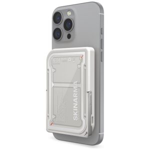Powerbank Skinarma Nexus Mecha Magnetic Kick-Stand 5000mAh 20W PD USB-C MagSafe pilkos spalvos - Image 2