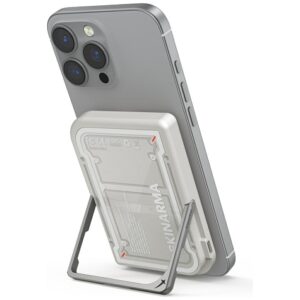 Powerbank Skinarma Nexus Mecha Magnetic Kick-Stand 5000mAh 20W PD USB-C MagSafe pilkos spalvos - Image 3