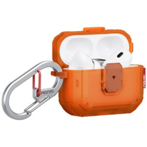 Dėklas Skinarma Mecha LE skirtas AirPods Pro 3 oranžinės spalvos - Image 2