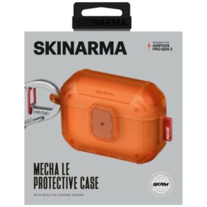 Dėklas Skinarma Mecha LE skirtas AirPods Pro 3 oranžinės spalvos - Image 4