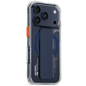 Dėklas Skinarma Haxa Apple iPhone 17 Pro Magnetic Charging + Grip Stand blue - Image 2