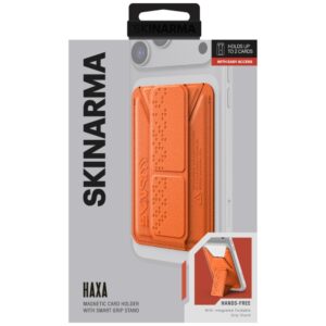 Wallet Skinarma Kado Haxa Magnetic Cardholder Grip Stand oranžinės spalvos - Image 3