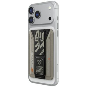 Wallet Skinarma Kado Aegis Magnetic Cardholder Grip Stand pilkos spalvos