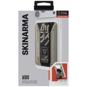 Wallet Skinarma Kado Aegis Magnetic Cardholder Grip Stand pilkos spalvos - Image 3