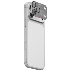 Camera Lens Glass Skinarma Sonix Full Aluminium skirtas Apple iPhone 17 Pro silver - Image 1