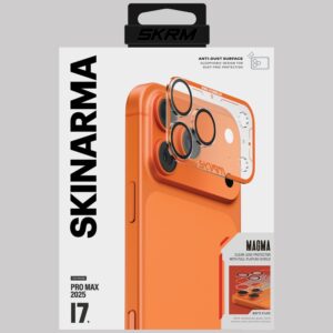 Camera Lens Glass Skinarma Magma Full Matte skirtas Apple iPhone 17 Pro Max orange - Image 3
