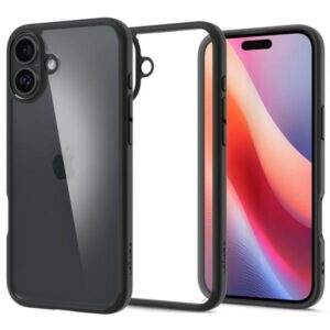 Spigen Ultra Hybrid iPhone 16 Plus 6.7" matinis juodas dėklas ACS08072 - Image 1