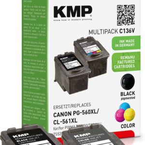 KMP 1581,4005 rašalo kasetė 3 vnt Derantis Didelė (XL) išeiga Juoda, Žydras, Rausvai raudona, Geltona