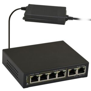 Switch PoE PULSAR SG64 4+2 Juoda - Image 2