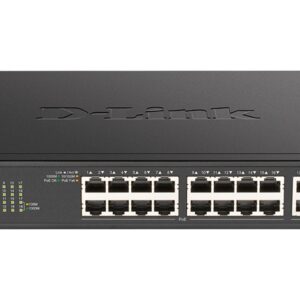 D-Link DGS-1100-18PV2 tinklo komutatorius Valdomas L2 Gigabit Ethernet (10/100/1000) Maitinimas per Eternetą (PoE) 1U Juoda
