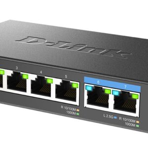 D-Link DMS-107/E tinklo komutatorius Ne-valdomas Gigabit Ethernet (10/100/1000) Juoda - Image 2