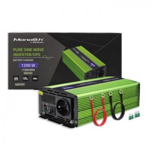 Qoltec Monolith maitinimo adapteris / inverteris Automatinis 1200 W Žalia - Image 2