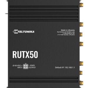Teltonika RUTX50 belaidis maršrutizatorius Gigabitinis eternetas Dviguba juosta (2,4 GHz / 5 GHz) 5G Juoda