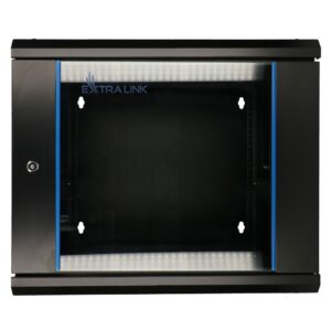 Extralink 6U 600X600 AZH WALL-MOUNTED RACKMOUNT CABINET SWING TYPE BLACK Sieninis stovas Juoda - Image 3