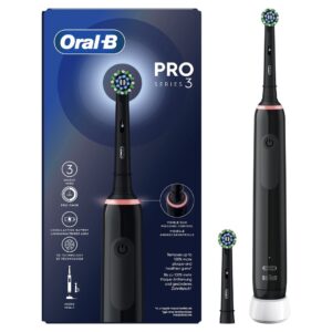 Oral-B Pro 3 Pro3 3000 Suaugusiems Besisukantis vibruojantis dantų šepetėlis Juoda - Image 1