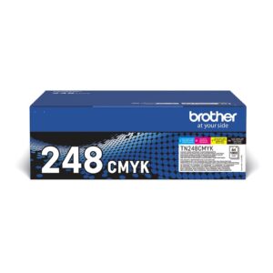 Brother TN-248VAL tonerio kasetė 4 vnt Originalus Juoda, Žydras, Rausvai raudona, Geltona