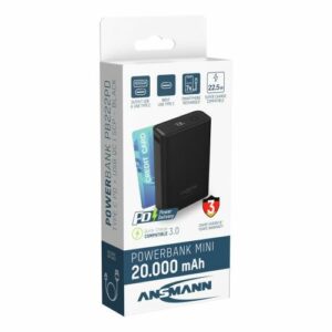 Ansmann PB222PD Ličio polimeras (LiPo) 20000 mAh Juoda - Image 1