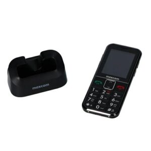 Maxcom Comfort MM735 with charging station + SOS wristband juodos spalvos - Image 4